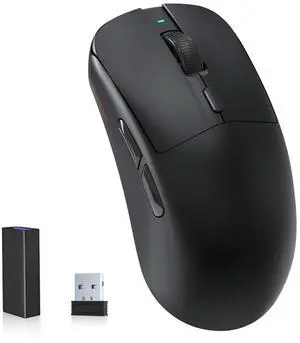 KYSONA M617 Wireless Gaming Mouse, Tri-Mode 2.4G/USB-C/Bluetooth Gaming Mouse, 8K Polling Rate, 150Hrs Battery Life, 59g Lightweight Rechargeable Gaming Mice for PC, Mac, Laptop, PS5, Xbox, Black