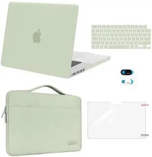 MOSISO Compatible with MacBook Pro 16 inch Case 2025 2024 2023 2022 2021 M4 M3 M2 M1 A3403 A3186 A2991 A2780 A2485 Pro Max, Hard Case&Sleeve Bag&Keyboard Skin&Webcam Cover&Screen Film, Sage Green