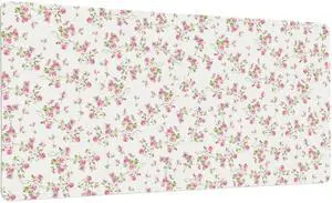 Idocolors Pink Floral Desk Mat, Cute Extended Gaming Keyboard Mouse Pad, Large Office Desk Cover Mat Pad Deskmat, Non-Slip Leather Home Office Desk Mat Protector 31.5"×15.7"
