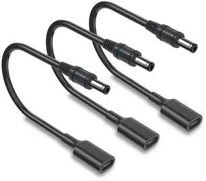 Varbmt 3Pack USB C to DC 5.5mm x 2.1mm Power Cord 1Ft, USB Type C Female to DC 5521 Male Plug 5V 3A Power Charging Cable Extension Cord for Printer, CCTV, Digtal Piano, Balenced Bicvcle, LED Light