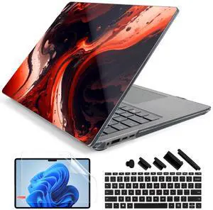 Batianda Case for 15 inch Microsoft Surface Laptop Copilot+ PC 2024 (7th Ed) Model 2037 Creative Pattern Durable Scratch-Resistant Hardshell, with Keyboard Cover & Screen Protector, Blazing