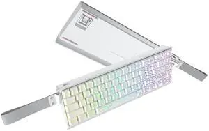 IROK Mer68 Wired 68 Keys, Magnetic Switch Mechanical Keyboard, 8KHZ Polling Rate/Latency As 0.125MS/256KHZ Single Key Scan Rate/ARGB/, Hot Swappable Gaming Keyboard(White)