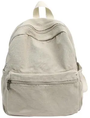 MaxxCloud Mini Canvas Backpack for Men Women- Lightweight Laptop Daypack,Cute Small Rucksack,Vintage Work Travel Backpack