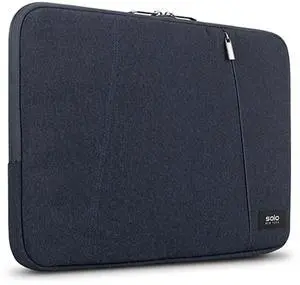 Solo New York Laptop Bag Sleeve for Women & Men - Travel Case for Computer & Tablet, Fits 12.9" iPad Pro or 13.3" Laptops, Fully Padded, Lightweight Construction - Oswald, Navy