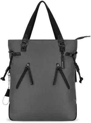 Sherpani Tempest, Anti Theft Convertible Backpack Tote, 14L Travel Backpack, Travel Gifts for Women, Handbags, RFID Protection, Metal Hardware, Fits 15 Laptop (No Sleeve) (Granite)