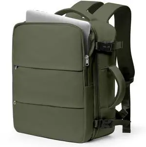 bergsalz Large Travel Backpack For Women Men,Carry On Backpack For Traveling On Airplanes,Personal Item Travel Bag Laptop Work Backpacks Olive Green