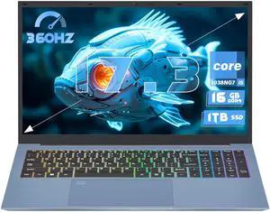 ZWYING 17.3" FHD Laptop, 4-Cores in tel Core i5-1038NG7(Up to 3.8GHz), 16GB RAM 1TB SSD Traditional Laptop, Win 11 Business Computer,Type-C,BT5.0,6000Mah, Wi-Fi6,HDMI,Backlit Keyboard (16G+1TB)