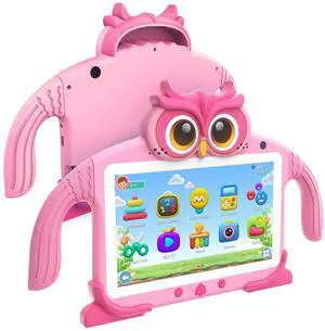 Kids Tablet 7'' 32GB Tablet for Kids 3-7 Pre-Installed with Children Software Many Offline Content Parents Control, Toddler Tablets with YouTube WiFi Dual Camera, Tablets for Toddlers Gifts Ages 3-12