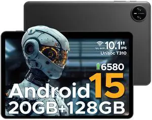DOOGEE Tab A9 Pro 10 inch Tablet,Android 15 Tablet 20GB+128GB/2TB Expand,Quad Core Gaming Tablets,6580mAh Battery,1280x800 IPS HD Touchscreen,5G WiFi,BT5.0,Dual Speakers,Dual Camera,Face Unlock