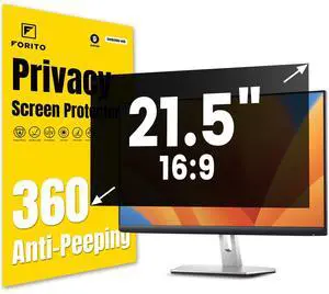 F FORITO 21.5 Inch 16:9 360°Privacy Screen Protector for Computer Monitor, Removable Eye Protection Anti Blue Light Anti Glare Computer Screen Privacy Shield for 21.5" Widescreen Monitors