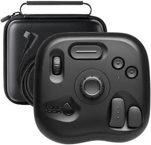 TourBox Lite - Editing Keyboard Compact, Artists Go-to Drawing Macro Keypad, Works with Clip Studio Paint & More, Creative Console Controller with Custom Software, Cable, Travel Bag - Wired Kit