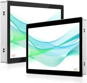 Senisway 19 inch Aluminum Flat Embedded Industrial Touch Screen Monitor,HDMI/VGA/DVI Interface, Capacitive Touch Screen Monitor Supports 10 Points Touch,1280 x 1024 @ 60Hz