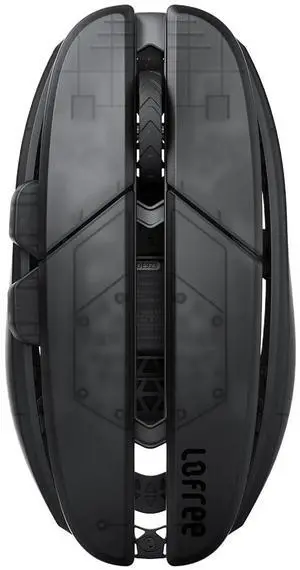 LOFREE Hypace Ultra-Lightweight Wireless Gaming Mouse, 47g, PAW3950 Sensor, 40K DPI, 8K Polling Rate, Mg Alloy Frame, Tri-Mode(Bluetooth/2.4GHz/Wired), 100Hrs Battery for PC/Mac (Jet Black)