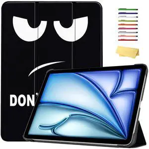 UUcovers for iPad Air 13 inch Case M3/ M2 (2025/2024) & iPad Pro 12.9 inch Cover 2018 (3rd Gen), Trifold Stand Magnetic Cover with Auto Sleep/Wake Smart PU Leather & Hard Back Shell, Don't Touch Me