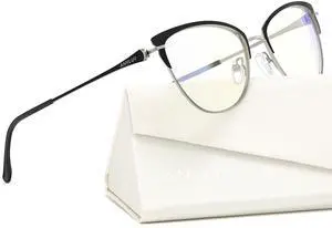 ANYLUV Blue Light Glasses for Women,Fashionable Cat Eye Design Glasses Silicone Nose Pad Lightweight Computer Screen Glasses