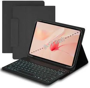 baaaq Universal Tablet Case with Keyboard for 9",9.7",10.1",10.2",10.4",10.5",10.9",11" Tablets, with Removable 7 Color Backlit Bluetooth Keyboard for iPad, Samsung, Pixel, Other Tablet baaaq Universal Tablet Case with Keyboard for 9",9.7",10.1",10.2",10.4",10.5",10.9",11" Tablets, with Removable 7 Color Backlit Bluetooth Keyboard for iPad, Samsung, Pixel, Other Tablet