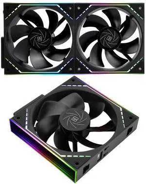 Thermalright TL-M12QR X3 Case Fan-120mm Quiet,Infinity Mirror ARGB Lighting Effects,Reverse Fan Blade Design,Wireless Splicing Building Block CPU Fan,New Power Chip Module Simplifies Wiring Management