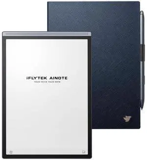 iFLYTEK AINOTE Air 2 Bundle with Blue Folio Case, 8.2-inch AI Paper Tablet Writing Tablet, Digital Notebook with Pen, Voice-to-Text Transcription, Multi-Languages Chatgpt Support