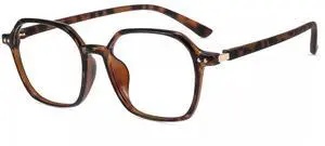 Firmoo TR90 Blue Light Glasses, 10g Ultra-Lightweight Polygon Computer Glasses for Women & Men, Anti-Eyestrain (3 Colors)