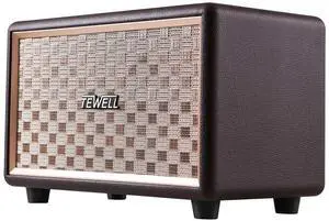 Vintage Bluetooth Speakers with Bass Enhanced Technology, Wireless & 3.5mm Aux Input for Cellphone, AC Powered (Upgraded Version)