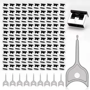 100PCS USB Metal Port Lock Blocker with 10 Keys - Secure USB-A Port Protector for PC/Laptop, Anti-Theft Data Security Lock, Dust & Moisture Proof Cover, Removable Type-A Connector Black