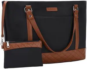 Laptop Tote Bag for Women, 15.6 Inch Computer Shoulder Bag Teacher Work Bag Travel Purse with Small Pouch VONXURY