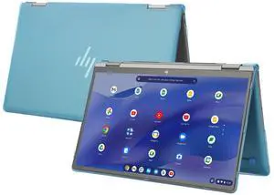 mCover Hard Case Only Compatible for 2021~2023 14" HP Chromebook x360 14C-CC0000 Series Laptop Computers (NOT Fitting Any Other HP Chromebook & Windows laptops) - Aqua