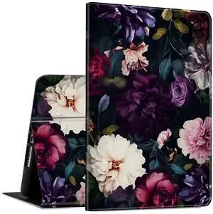 GFRGTFHYT Case for Microsoft Surface Pro 7/7 Plus/Pro 6/5/4/LTE 12.3 Inch PU Leather Slim Lightweight Multiple Angles Stand Smart Cover with Auto Wake/Sleep, Flowers