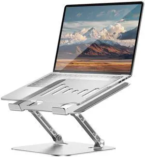 Laptop Stand for Desk Adjustable Computer Stand Foldable Laptop Riser Notebook Holder Adjustable Height for MacBook PC Computer Notebook Office Desk Accessories 10-17 Inch