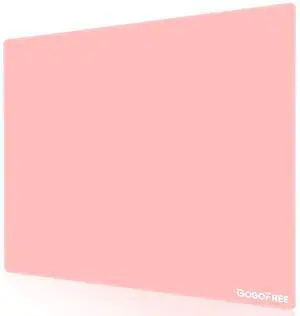 Glass Mousepad with Hard Surface for Gaming, Ultra Smooth Mouse Mat, Water-Resistant Large Mouse Pad Precision Speed Control for Esport Games/Office, Pink XL(15.7×19.6)