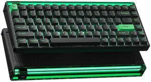 MelGeek MADE84 Pro Wired Keyboard, Hall Effect Magnetic Switch Gaming Keyboard, 75% Compact Rapid Trigger, Hot-Swappable, RGB Snap Tap & Adjustable Actuation, Online HIVE Custom (DF Green)