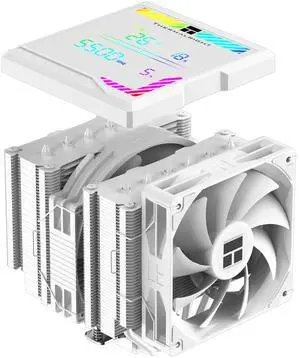 Thermalright Peerless Assassin 140 Digital White CPU Cooler, Double Towers and Double Fans Cooling, CPU Air Cooler, ARGB Digital Screen Top Cover, for AM4/AM5,Intel LGA1851/1700/115X/1200/2011