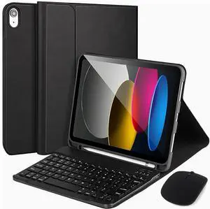 WthGrop Keyboard Case with Mouse for iPad 10th Gen 2022/(A16) 11th Gen 2025 Case with Keyboard - Wireless - Detachable - Bluetooth Keyboard Cover with Pencil Holder for iPad 11" 11th/10th Gen 10.9",B