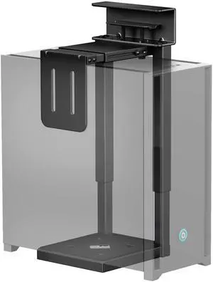 monTEK 66 LBS Heavy-Duty Under Desk PC Mount, Adjustable No-Drill PC Mount with Protective Pads,16.1"-25.6" H, Ideal for Office Home Classroom, Black