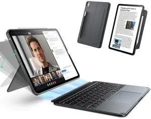 ESR for iPad Pro 13" Case with Keyboard (M5/M4, 2025/2024), Magnetic Detachable Keyboard, Portrait/Landscape Modes, Large Click-Anywhere Trackpad, Backlit Keys, Shift Series, Dark Gray