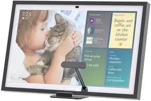 Almoz Show 15 Stand Aluminum, Tilt Stand for Show 15.6" Smart Display and Up to 18" iPad/Tablets, with Storage Tray, Compact Size, Durable and Stable (Black)