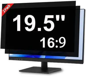 J J-Dream [2 Pack] 19.5 Inch Privacy Screen for Computer Monitor Blue Light Screen Protector Anti Glare Anti-Scratch Monitor Privacy Shield Screen 19.5 Inch 16:9 Aspect Ratio