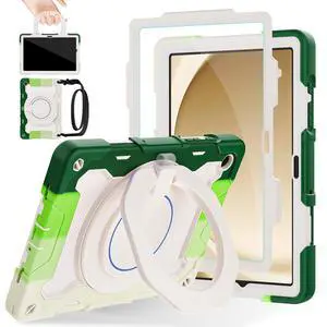 ROISKIN Case for Galaxy Tab A9 Plus 5G/ A9+ 11 Inch with HD Screen Protector & Shoulder Strap,Heavy Duty Military Case for Samsung Galaxy A9 Plus SM-X210/X216/X218 - Rotating Stand for Kids