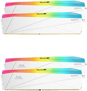 V-Color DDR5 SCC KIT 2+2 Manta XFinity 32GB(16GBx2) 7200MHz with RGB Filler kit CL34 1.4V SK Hynix IC RGB Gaming Desktop Upgrade RAM Memory Module - White (TMXFL1672834WW-DW)