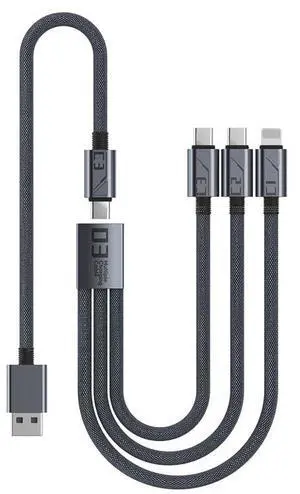 CTJWANRU Freely Detachable one-to-Three Super Fast Charging Data Cable, Five-in-one Multi-Functional Data Cable