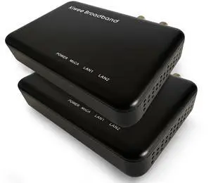 MoCA 2.5 Adapter with Dual 2.5GbE Ports (2-Pack) | Extended E Band (400900MHz) | Satellite TV Compatible | 2.5Gbps Wired LAN for Streaming, Gaming, Mesh WiFi | Includes Cables | KB-M3-02E