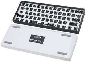Kusigssk 60% Custom Mechanical Keyboard Kit61-Key Hot-Swappable 3-pin/5-pin Switch with Sound-Dampening FoamRGB Backlit Gaming Keyboard DIY Kit  Compatible with Win/Mac(SK1 White)