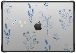 CASETiFY Impact MacBook Pro 16" (M1-M4) Case [Cushioned Impact Corners/Scratch-Resistant/Anti-Slip Grip] - Small Blue Flowers
