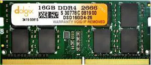 Dolgix 16GB DDR4 PC4-21300 2666MHz SODIMM 260 Pin 1.2V CL19 Laptop Memory Module Ram Upgrade