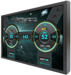 VSDISPLAY 8 Inch 1280x800 IPS LCD Monitor Portable Small Display Supports Theme Edit for Computer PC Case Inside Screen Monitoring CPU GPU RAM Temp Data,Black