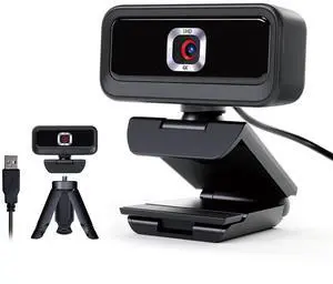 Combess 4K Webcam for PC, Computer Camera for Desktop, USB Webcam with Tripod,2 Noise Reduction Mics, Built-in Privacy Cover, for PC/Zoom/Skype/Team/Laptop/MacBook/Windows