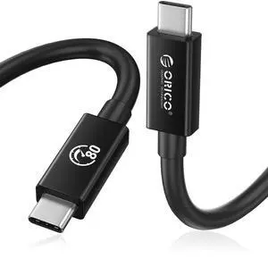 ORICO 80Gbps Bidirectional USB-C Cable, 120Gbps Unidirectional for Dual 8K@60Hz Video, 240W Fast Charging, 3.3FT - Compatible with Thunderbolt 5/4/3, USB4 & USB-C Devices