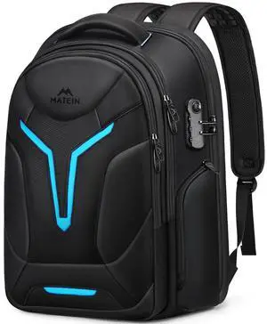 MATEIN Anti Theft Gaming Backpack for Men, Extra Large 18 inch Laptop Backpack with USB-C Charging Port, TSA Approved Travel Bag with Tech Organizer, Waterproof Computer Bag for Gaming Accessories