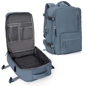 Travel Backpack Women, Carry On Backpack for Men, Hiking Laptop Backpack Waterproof Outdoor Sports Rucksack Casual Daypack, Jewel Blue