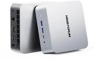 MINISFORUM X1-255 Mini PC AMD Ryzen 7 255 Processor 32GB DDR5 1TB SSD Micro Computer, 2xUSB4/HDMI/DP Four Video Output, 2.5G Lan/WiFi7/BT5.4/Oculink Port, Built-in Dual Microphones Small Form Factor